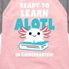 Girls' - Instant Message - Learn Alotl In Kindergarten Shirt Tail Raglan Graphic T-shirt - 2 of 4