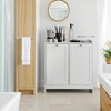 Tilted Laundry Hamper with Removable Basket, Hidden Laundry Hamper, Bathroom Laundry Hamper Storage Cabinet - 4 of 4