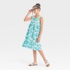 Girls' Sleeveless Woven Midi Dress - Cat & Jack™ Turquoise Green - 3 of 3