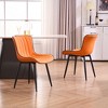 YOUNIKE Dining Chairs Set of 2 Modern Leather Kitchen & Dining Room Chair Upholstered Side Chair Makeup Vanity Chair 19.3"Wx23.62"Dx31.1" H - 2 of 4