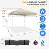 EAGLE PEAK Slant Leg Pop-up Canopy Tent Easy One Person Setup Instant Outdoor Beach Canopy Folding Portable Sports Shelter - 3 of 4