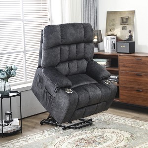Oversized Electric Lift Recliner with Dual Remote, Massage and Heating - 1 of 4