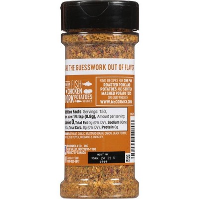 McCormick Garlic, Onion, Black Pepper, Sea Salt Gluten Free All Purpose Seasoning - 4.25oz