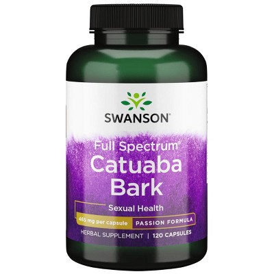 Swanson Herbal Supplements Full Spectrum Catuaba Bark 465 mg 120 Caps.