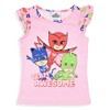 PJ Masks Toddler Girls' Gekko Catboy Owlette Sleep Pajama Sleep Set Shorts Pink - image 3 of 4