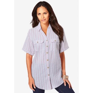Roaman's Seersucker Shirt - 1 of 4