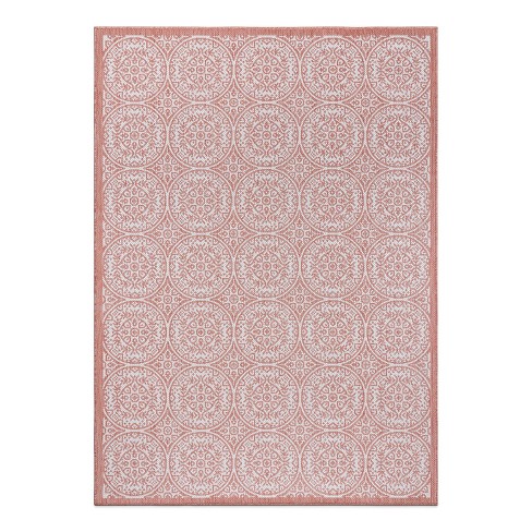 World Rug Gallery Contemporary Flowers Weather Resistant Reversible  Indoor/outdoor Area Rug : Target