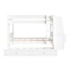 Polibi Full Size Bunk Bed with Trundle, Built-In Desk, Shelves, and Cabinet - 3 of 4