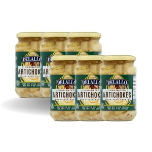 DeLallo Marinated Quartered Artichokes, 12 Ounce Jar, 6 Pack, All Natural - 1 of 4