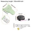 Unique Bargains Automatic Retractable Fitness Tailor Tape Double Scale Rulers and Measuring Tools 150cm/60 Inch 3 Pcs - 2 of 4
