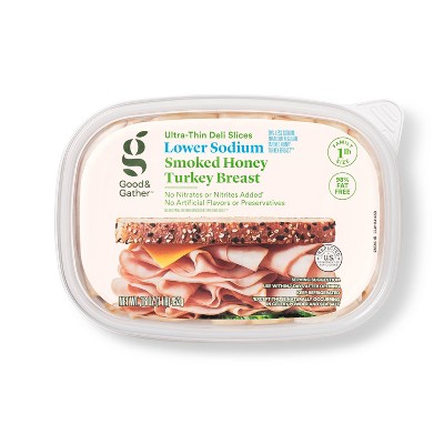 Lower Sodium Smoked Honey Turkey Breast Ultra-Thin Deli Slices - 16oz - Good & Gather™