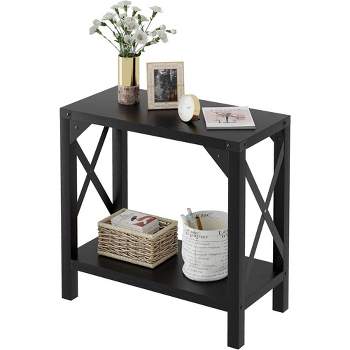 Trinity Farmhouse End Table for Small Spaces Narrow Side Table Rectangular Nightstand Sofa Side Table for Living Room, Bedroom, Lounge