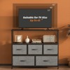 MAYEERTY 5 Drawers Dresser for Bedroom, Fabric Chest of Drawers Tall Storage Tower, White - 2 of 4