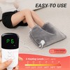 Electric Foot Warmer - Soft Heating Pad with 6 Heat Settings, Sleeve for Feet, Legs & Back, Fast Heating, Machine Washable (Grey, 32x22 Inch) - 2 of 4