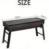 23" Lightweight Charcoal BBQ Grill, Collapsible Stainless Steel Design for Picnics & Beach Parties, w/ Detachable Grate, Spark-Resistant Mesh Guard - 2 of 4