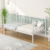 VECELO Metal Daybed with Headboard Heavy-duty Slats Support Sofa Bed Platform Mattress Foundation, Easy Assembly - 4 of 4