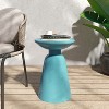 Vynxaria Teal End Tables - Modern Pedestal Accent Design - 4 of 4