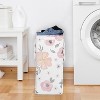 Sweet Jojo Designs Girl Foldable Laundry Hamper with Handles Watercolor Floral Pink and Grey - 3 of 4