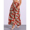 Allegra K Women's Floral Print Elastic High Waist Bohemian Beach Maxi Skirts - 3 of 4