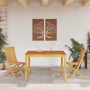 vidaXL - Solid Acacia Wood Patio Dining Table - 43.3"x43.3"x29.5" Modern Square Outdoor Garden Terrace Furniture - Brown Finish - 4 of 4