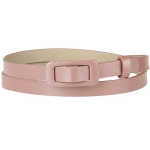Allegra K Women's Thin Nonporous Rectangle Buckle Plus Size Jeans Dress Waist Belts - 1 of 4