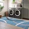 Machine Washable Rug Low Pile  Area Rug  Non Slip Modern Geometric Rug Foldable Stain Resistant Rugs for Living Room Bedroom Indoor Ultra Thin Carpet - 3 of 4