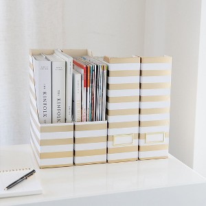 Blu Monaco Foldable Magazine File Holders - Set of 4 or 6 - Many Colors and Designs to Choose From - 1 of 4