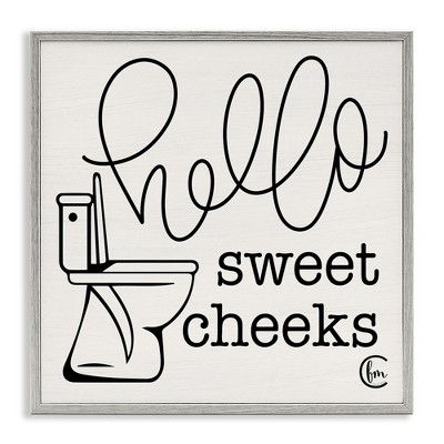 Stupell Industries Hello Sweet Cheeks with Toilet, 12" x 12"