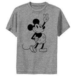 Boy's Disney Mickey Mouse Retro Headshot T-shirt - White - Large : Target