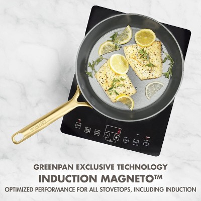 11-Piece Gold Finish Non-Stick Aluminum Cookware Set