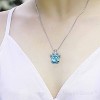 Maya's Grace Birthstone Paw Print Pendant Necklace, Rhinestone Gemstone, Pendant Necklace for Women - 3 of 4