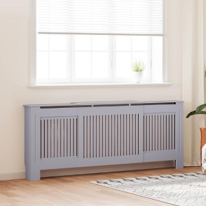 vidaXL MDF Radiator Cover Gray 80.7" - 1 of 4