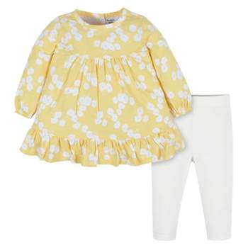 Gerber Baby & Toddler Girls Long Sleeve Dress & Leggings Set