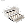 Twin Size Upholstered Daybed with Trundle and Three Drawers - 4 of 4