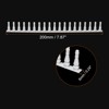 Unique Bargains Home DIY Miniature Garden Ornament Decorative Picket Fence White 2 Pcs - 2 of 4