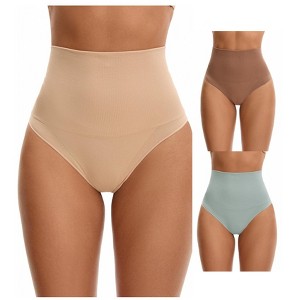 INSPIRE CHIC 3 Packs Women's Shapewear Tummy Control High Waist Shaping Panties Body Shaper Underwear - 1 of 4