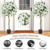 Resenkos 4.5-Foot Artificial Azalea Tree, Features Realistic White Blooms in Cement Pot, White - 2 of 4