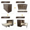 Whisen Farmhouse Style Queen Size Murphy Bed with Charging Station and Large Storage Drawer - Brown - 4 of 4
