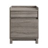 Modern Wood 1 File Drawer and 1 Small Drawer Lateral File Cabinet Gray - Linon: Office Storage, Veneer Finish - image 3 of 4