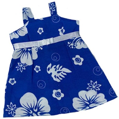 Doll Clothes Superstore Blue Hawaiian Style Sundress With Purse Fits 15-16 Inch Baby Dolls