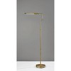 Adesso Zane Floor Lamp (Includes LED Light Bulb) with Smart Switch Antique Brass: ETL Listed, Adjustable Shade, Energy-Efficient - image 3 of 3