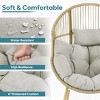 Bestier Outdoor Wicker Egg Chair, Rattan Chair with Cushion, Oversized Patio Lounge Chair for Outdoor, Indoor, Balcony, Backyard, Garden - 3 of 4