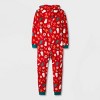 Girls' Christmas Print Union Suit - Cat & Jack™ Red - image 2 of 3
