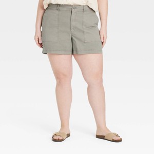 Women's Mid-Rise Utility Trouser Shorts - Universal Thread™ - 1 of 3