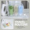 3-in-1 Travel Kit: Silicone shampoo bottles & an exfoliating scrubber. TSA-compliant, leakproof, and refillable (3.4oz each) - 4 of 4