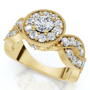 Pompeii3 1Ct TW Wendy Diamond Engagement Ring 10k Gold Lab Created - 1 of 4