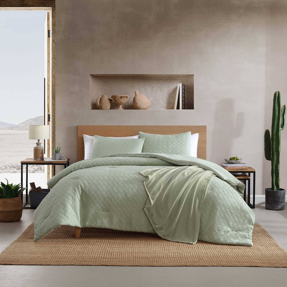 Photos - Bed Linen Wrangler 3pc Twin Sedona Geometric Microfiber Comforter Set Green 