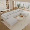 MAYEERTY 39.8" Cloud Sofa White - 39.8", Corduroy, Double-Layer, No Assembly, DIY for Corner - 2 of 4