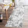 4x6 Washable Abstract Rug with Non-Slip Backing, Stain-Resistant Low Pile, Living Room, Bedroom, Dorm, Office, Playroom, Blue - 2 of 4