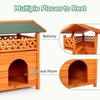 Karl Home 2-Story Wooden Feral Cat House Outdoor Indoor Kitty Houses with Door & Stairs & Weatherproof Roof - 4 of 4